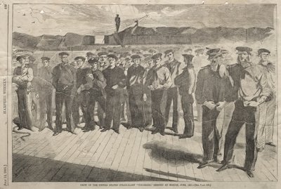 Posádka americké parní šlupy „Colorado“, naloděná v Bostonu v červnu 1861 od Winslow Homer