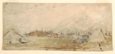 Kresba, armádní tábor, 1862 od Winslow Homer