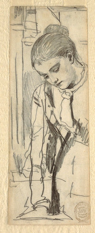 Kresba, Postava ženy, 1870-80 od Winslow Homer