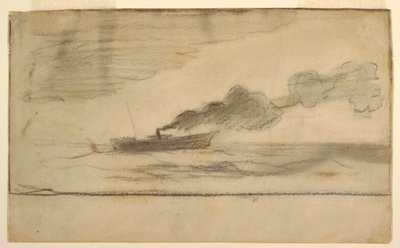 Kresba, Rybářský remorkér, asi 1881 od Winslow Homer