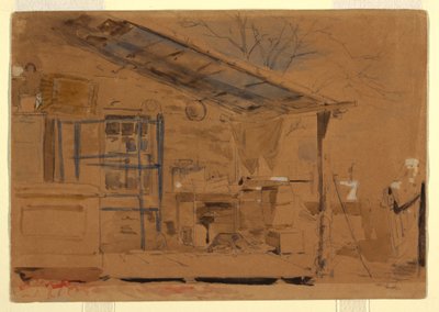 Kresba, Dům s verandou, asi 1858-60 od Winslow Homer