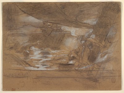 Kresba, Paluba lodi se dvěma ženami, pravděpodobně 15. července 1886 od Winslow Homer