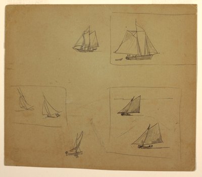 Kresba, Náčrtky plachetnic, 1881-82 od Winslow Homer