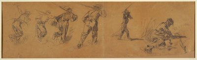Kresba, Studie vojáků, 1863-65 od Winslow Homer