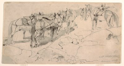 Kresba, Studie pro "Mount Washington" a "The Summit of Mt. Washington", 1869 od Winslow Homer