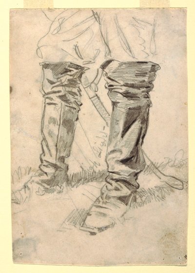 Kresba, studie důstojnických bot kavalerie, 1862-64 od Winslow Homer