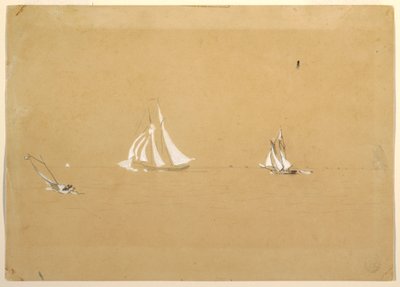 Kresba, Dva škunery, 1880 od Winslow Homer