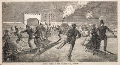 Večerní scéna v bruslařském parku, Boston, 1859. od Winslow Homer