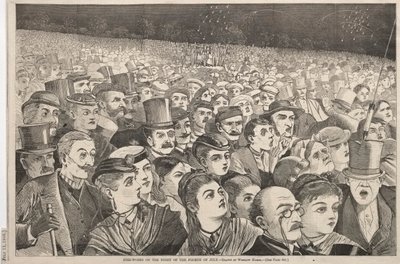 Ohňostroj v noci čtvrtého července 1868. od Winslow Homer