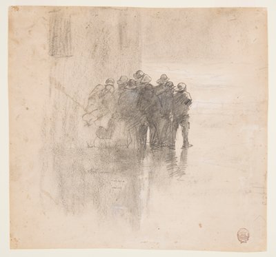 Rybáři v Oilskins, Cullercoats, Anglie od Winslow Homer