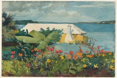 Květinová zahrada a bungalov, Bermudy od Winslow Homer