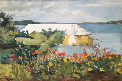 Květná zahrada a bungalov, Bermudy od Winslow Homer