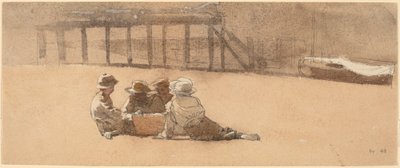 Čtyři chlapci na pláži od Winslow Homer