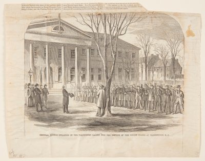 Generál Thomas Swelling in the Volunteers povolaný do služeb Spojených států ve Washingtonu D.C. od Winslow Homer