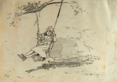 Dívka na houpačce, 1879 od Winslow Homer