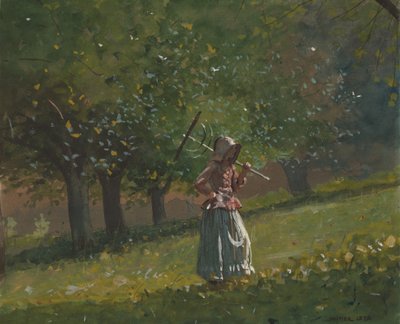Dívka s hráběmi sena, 1878. od Winslow Homer