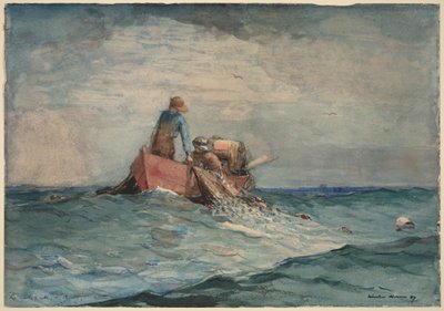 Vytahování sítí od Winslow Homer