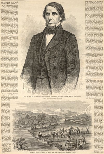 Ctihodný Elihu B. Washburne z Illinois, předseda obchodního výboru, z Harper
