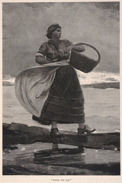 Uvnitř baru, z časopisu The Century, listopad 1883 od Winslow Homer