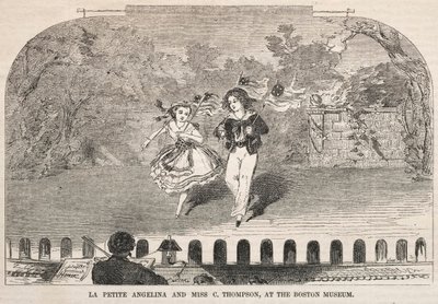 La Petite Angelina a slečna C. Thompson, v Bostonském muzeu, 1859. od Winslow Homer