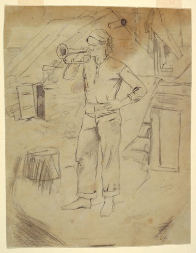 Muž, který nosí Zouaveovu čepici od Winslow Homer