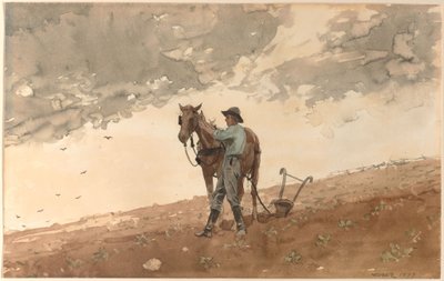 Muž s koňským pluhem od Winslow Homer