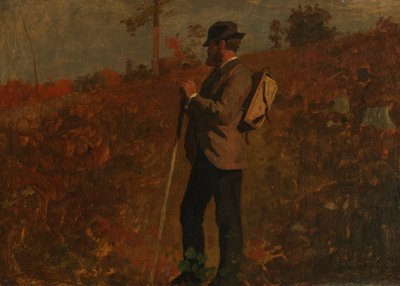 Muž s batohem od Winslow Homer