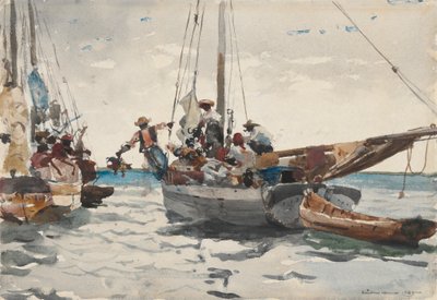 Trhová scéna, Nassau od Winslow Homer