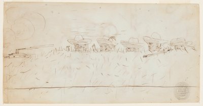 Muži Při Pohledu Přes Zemní Práce od Winslow Homer