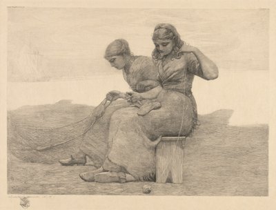 Mending the Tears, 1888. od Winslow Homer