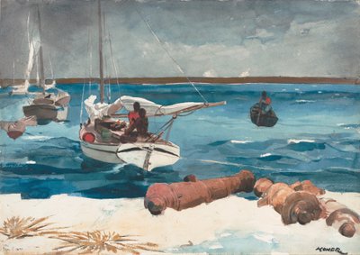 Nassau, 1899 (wc a grafit na špinavě bílém tkaném papíře) od Winslow Homer
