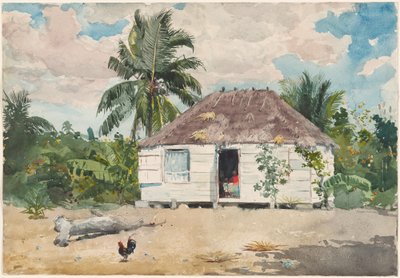 Rodná chata v Nassau od Winslow Homer