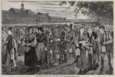 Život v továrně v Nové Anglii - "Čas zvonění" od Winslow Homer