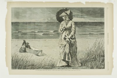 Na pláži - dva jsou společnost, tři jsou nikdo od Winslow Homer