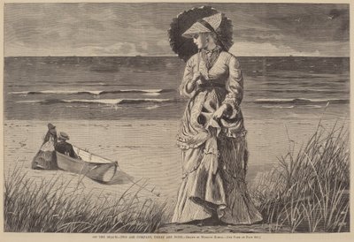 On the Beach - Two are Company, Three are None, publikovaná v roce 1872. od Winslow Homer