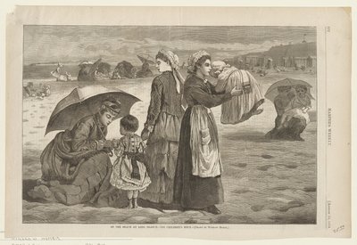 Na pláži v Long Branch - Dětská hodina od Winslow Homer