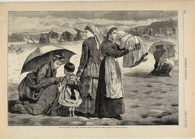 Na pláži v Long Branch - Hodina pro děti od Winslow Homer