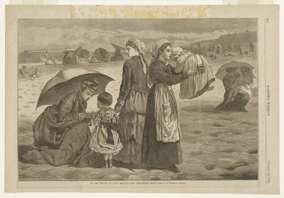 Na pláži v Long Branch - Hodina dětí od Winslow Homer