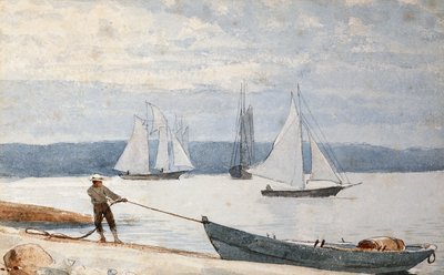 Pulling the Dory, 1880 od Winslow Homer