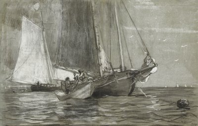 Škuner v Anchor, 1884 od Winslow Homer