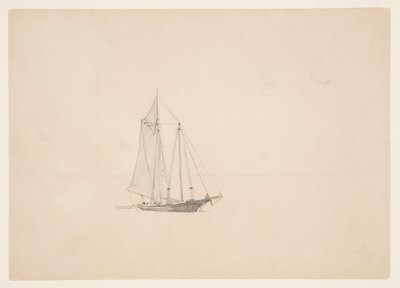 Škuner s Dinghym od Winslow Homer