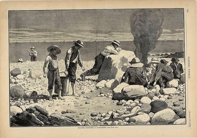Náčrtky z mořského pobřeží - Clam Bake od Winslow Homer
