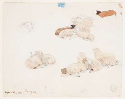 Ovce odpočívá od Winslow Homer