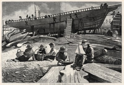 Stavba lodí, Gloucester Harbor od Winslow Homer