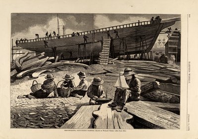 Stavba lodí, přístav Gloucester, z Harper