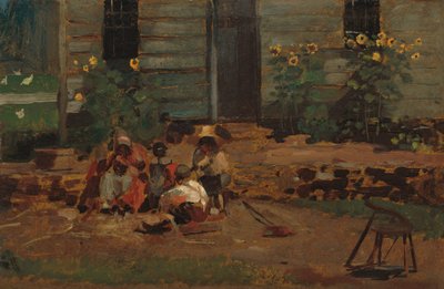 Náčrt dvorku chalupy od Winslow Homer