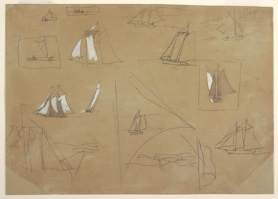 Náčrtky plachetnic od Winslow Homer