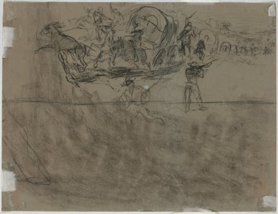 Skirmish Involving a Wagon Train [verso], 1864. od Winslow Homer
