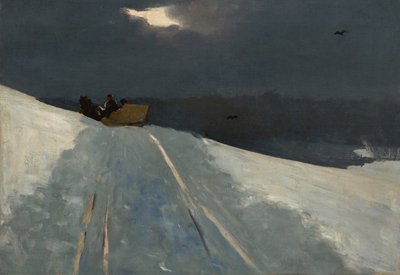 Jízda na saních, kolem 1890-95 od Winslow Homer