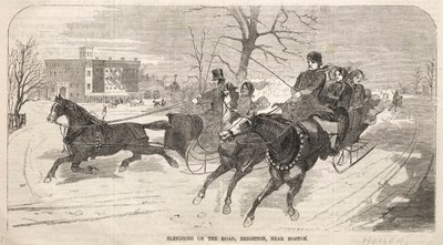 Sáňkování na silnici, Brighton, poblíž Bostonu, 1859. od Winslow Homer